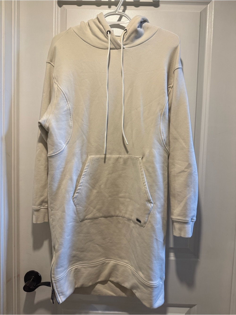 Lole Cream Long-Sleeve Hoodie Dress